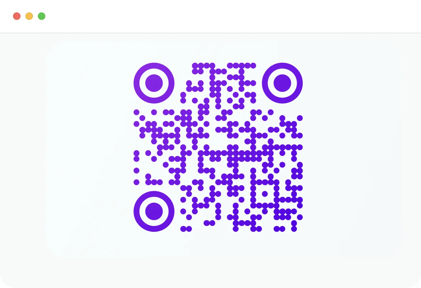 Gradient dot-matrix QR code ready to share